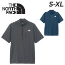 送料無料 ザ・ノース・フェイス 半袖シャツ メンズ THE NORTH FACE フラッシュドライスリーディージップアップ アウトドアウェア 抗菌防臭 速乾 U...