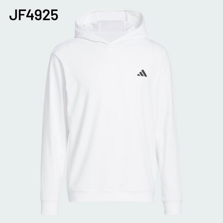 送料無料 アディダス スウェット パーカー メンズ ゴルフウェア adidas GOLF ストレッチ 長袖フーディー トップス プルオーバー パーカ 男性 紳士用 スエット メンズウェア スポーツウエア ワンポイント スウェットシャツ 服 ブランド アパレル/KUH71