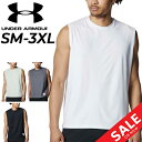 アンダーアーマー ノースリーブ Tシャツ メンズ UNDER ARMOUR UAモチベート スリーブレスシャツ トレーニングウェア タンクトップ 袖なし トップス ランニング マラソン 筋トレ 部活 男性 服 大きいサイズ ブランド スポーツウェア アパレル/6001519