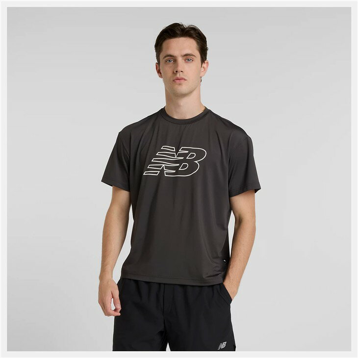 ニューバランス 半袖 Tシャツ メンズ NEWBALANCE リラックスドTシャツ NBロゴ プリン