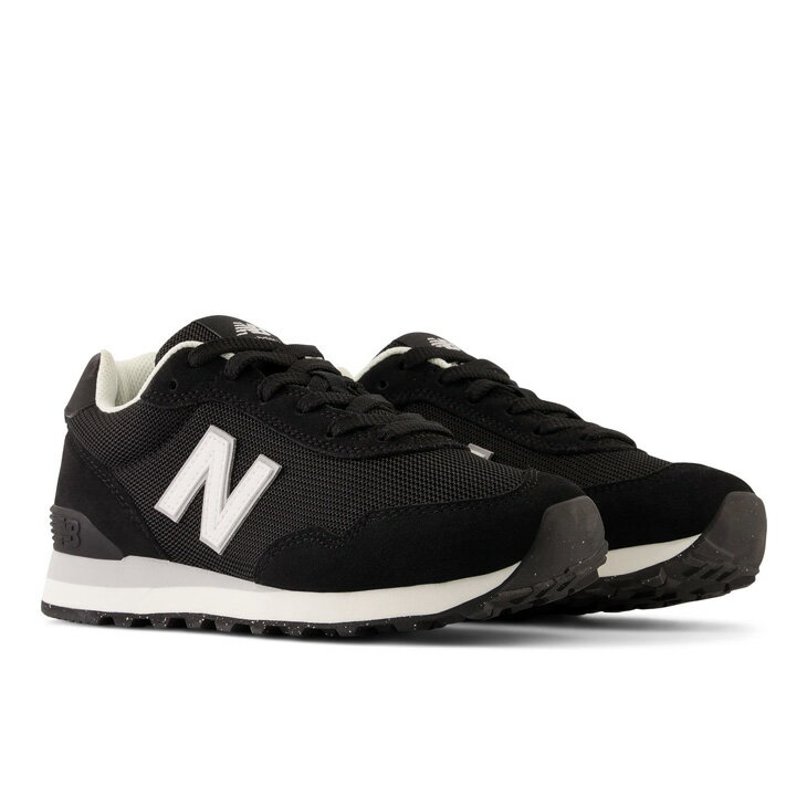 樂天商城 - 送料無料 ニューバランス スニーカー B幅 レディース Newbalance 515 ローカット スリム 細め 女性用 カジュアルシューズ レトロ ランニングスタイル スポーティ 白Nロゴ 運動靴 レディーススニーカー ブランド くつ /WL515-BLK