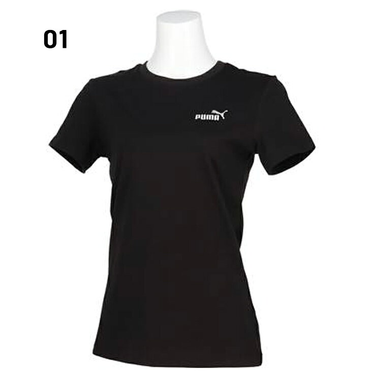 プーマ 半袖 Tシャツ レディース PUMA ESS スモール NO.1ロゴ TEE スポーツウエア ...