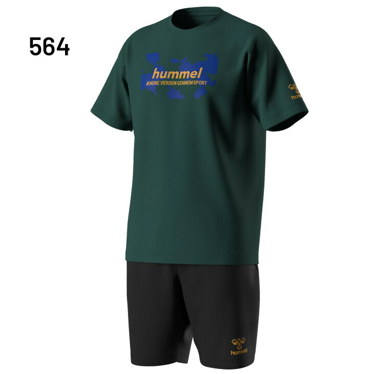 ヒュンメル 半袖Tシャツ ショートパンツ メンズ 上下 hummel プラクティスTスーツ ...