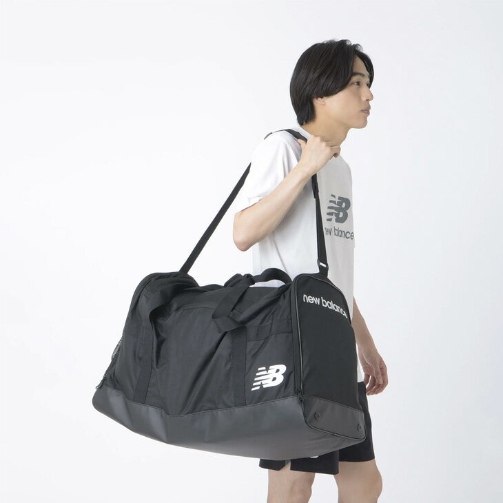 送料無料 ニューバランス ボストンバッグ 110L かばん NEWBALANCE チームダッフルバッグラージ 大型 大容量 ブランド スポーツバッグ ユニセックス ショルダー 肩掛け 手持ち 鞄 遠征 試合 トラベル 旅行/LAB23073-BK【ギフト不可】