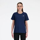 ニューバランス 半袖シャツ レディース NEWBALANCE Sport Essentials Tシャツ ランニングウェア 吸汗速乾 ドライ 軽量 ジョギング マラソン 陸上 トレーニング スポーツウエア 女性用 ネイビー 紺 レディースウェア 服 トップス ブランド アパレル/WT41222-NNY