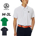 送料無料 アンパスィ 半袖シャツ 衿つき メンズ ゴルフウェア and per se GOLF ソルケア3Dワッフル|遮熱 べたつき軽減 ストレッチ UVカット 吸汗速乾 男性用 ゴルフポロ ゴルフシャツ トップス 半そで メンズウエア 紳士 服 ブランド アパレル/AMF9625V6