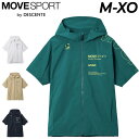 送料無料 デサント 半袖 クロスジャケット 薄手 メンズ DESCENTE MOVESPORT ストレッチウーブン フーディージャケット|ジャージ トレーニング...