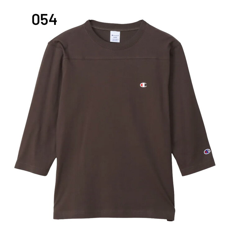 チャンピオン 7分袖シャツ メンズ Champion フットボールTシャツ ベーシック 3/4ス...