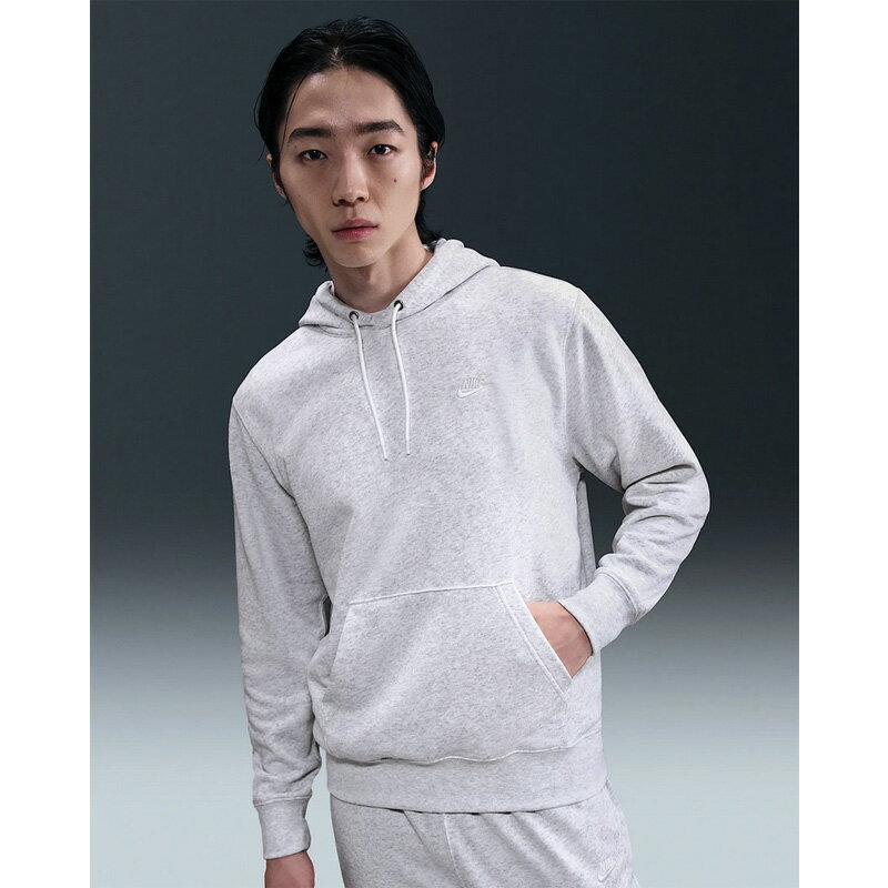 送料無料 ナイキ スウェット パーカー 長袖 メンズ NIKE クラブ フレンチテリー プルオーバー 裏毛 スエット パーカ フーディ スポーツウェア 男性 紳士 スポーツMIX シンプル 服 ライトグレー ブランド nike CLUB アパレル メンズファッション/FN3867-051
