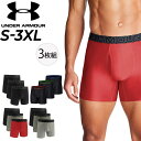 送料無料 アンダーアーマー ボクサーパンツ 3枚組 メンズ UNDERARMOUR UAパフォーマンステック 6インチ アンダーウェア 3枚セット 男性 紳士用...