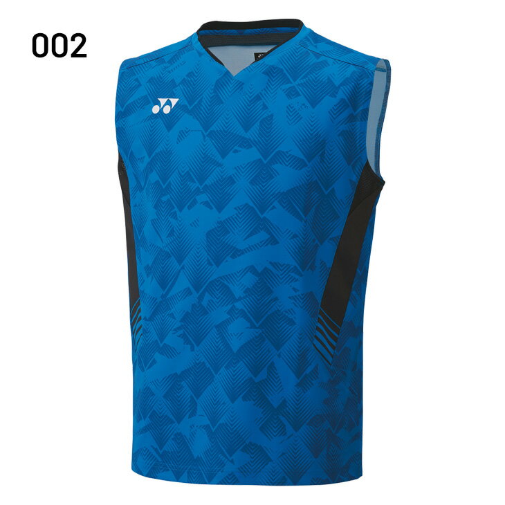 送料無料 ヨネックス メンズ ゲームシャツ（ノースリーブ）YONEX スリーブレス 袖なし バドミントンウェア 男性用 スポーツウェア 総柄 トップス テニス ソフトテニス ブランド 日本製 アパレル メンズウエア/10658 2