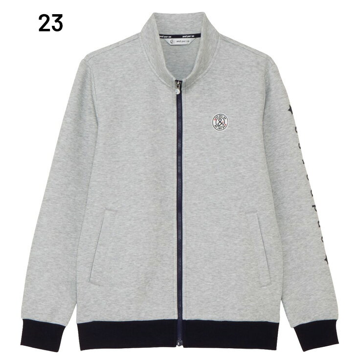 送料無料 アンパスィ スウェット ブルゾン 長袖 メンズ ゴルフウェア and per se GOLF ショットスムーザー UVケア ストレッチ 男性用 スエット ゴルフブルゾン アウター 長そで トラックジャケット メンズウエア 紳士服 ブランド アパレル/AMF6905J1