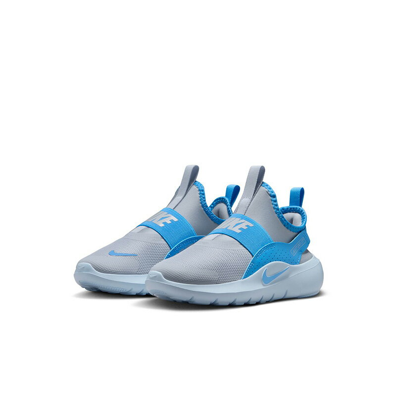 送料無料 ナイキ キッズ ジュニア スニーカー NIKE フレックスランナー 4 PS｜16.5-22cm 子供靴 スリッポン スリップオン 子ども キッズシューズ 男の子 女の子 スポーティ カジュアルシューズ グレー/ブルー 小学生 学校 運動靴 通学 通園 ブランド nike くつ/IF2894-006