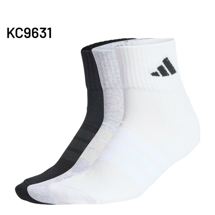 アディダス 靴下 3足組 メンズ レディース adidas ESS クッション 3Pアンクルソッ...