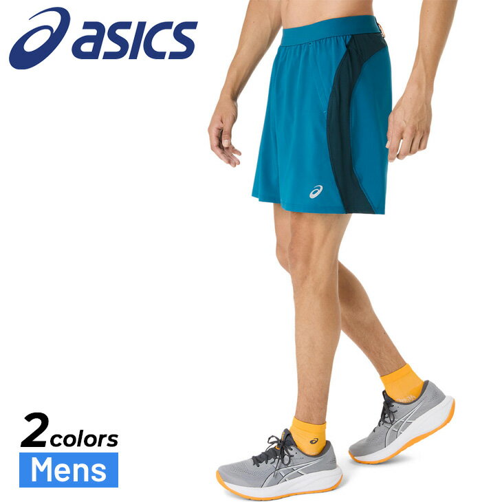 送料無料 アシックス ランニングパンツ インナー付き メンズ 海外サイズ asics ROAD ランニング7インチショーツ 吸汗速乾 ショートパンツ ジョギング マラソン トレイル 陸上 トレーニング スポーツウェア 男性 ボトムス 短パン ずぼん ブランド アパレル/2011D248
