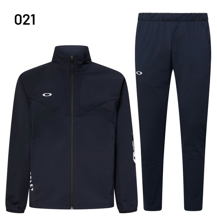 送料無料 オークリー ジャージ 上下 メンズ OAKLEY フルジップジャケット ロングパンツ セットアップ 吸汗速乾 UPF50+ ジャージー 上下組 スポーツウェア 男性 アウター 上着 テーパード 長ズボン ブランド アパレル メンズウエア/FOA408780-SET