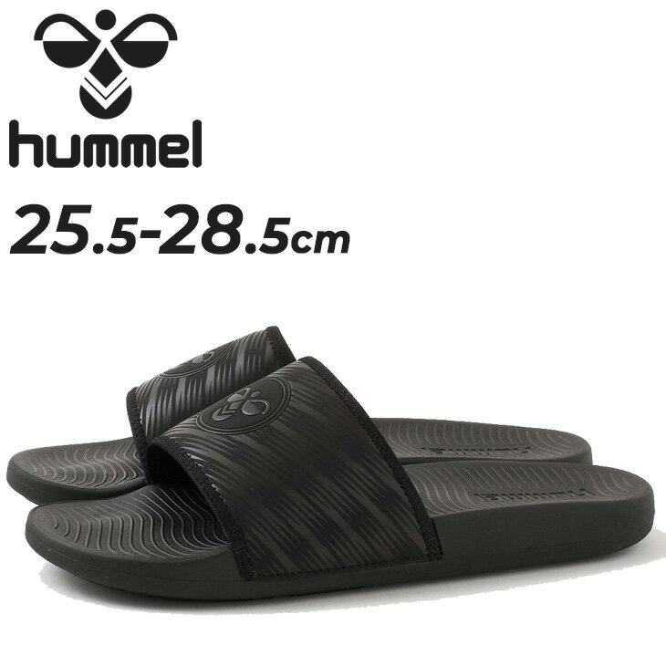 ヒュンメル スポーツサンダル メンズ hummel COMFORT SLIDE BEE スライドサンダル シャワーサンダル スポーツ ブランド メンズスライド 靴 シューズ 灰色 ダークグレー 男性 リラックス 普段履き メンズサンダル/HM233011