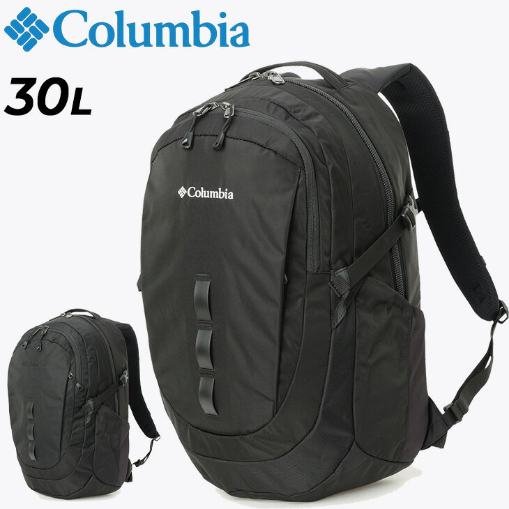 Colombia - 送料無料 コロンビア リュック 30L メンズ レディース バッグ Columbia ペッパーロック バックパック はっ水 撥水 男女兼用 黒 アウトドアバッグ 登山 ハイキング 鞄 普段使い 通勤 通学 タウンカジュアル ブランド ユニセックス ザック かばん/PU7254【ギフト不可】