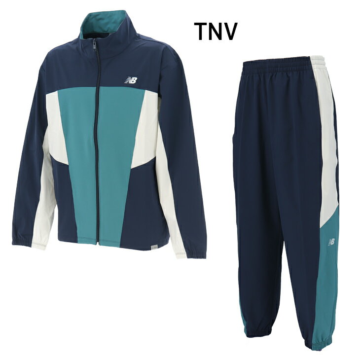 送料無料 ニューバランス トレーニングウェア メンズ 上下 Newbalance ウーブン ジップジャケット ロングパンツ セットアップ 吸汗速乾 トラックスーツ 男性 大きいサイズ スポーツウエア 上下組 ブランド アパレル 春夏 アウター 長ズボン 服 メンズウェア/MJ61H33O-SET