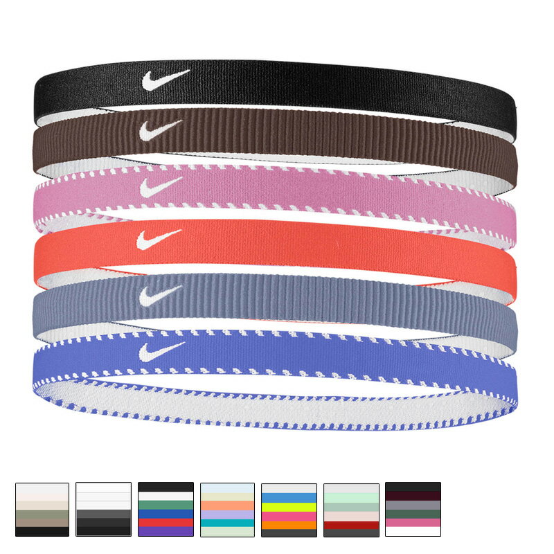 樂天商城 - ナイキ NIKE フレックス クラシック ヘッドバンド 6本パック｜スポーツ ブランド アクセサリー 6本入り シリコン ヘアバンド 髪留め ユニセックス ヘアアクセ トレーニング ランニング サッカー バスケ メンズ レディース 小物 /BN2003