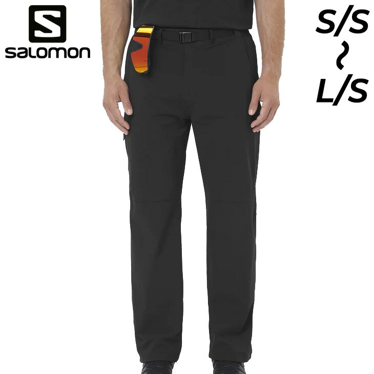 貼身褲 - 送料無料 サロモン ロングパンツ メンズ SALOMON WAYFARER 2.0 ソフトシェルパンツ 一体型ベルト 男性用 スリム 軽量 はっ水 ストレッチ 長ズボン 登山 ハイキング 旅行 タウンユース 街着 アウトドア ブランド ボトムス アパレル/LC27454