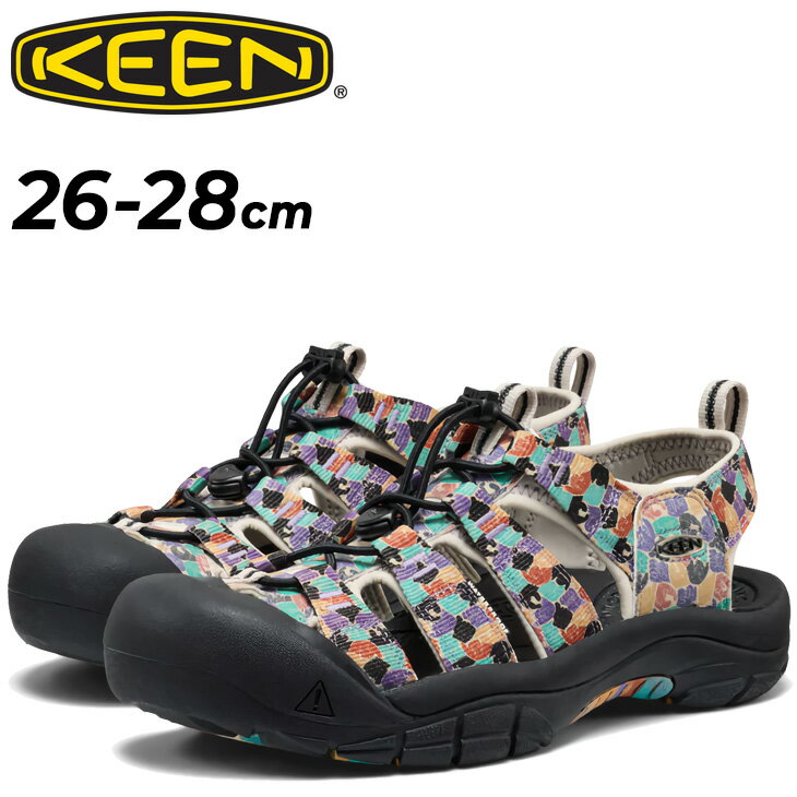 樂天商城 - 送料無料 キーン メンズ ウォーターサンダル 水陸両用 KEEN NEWPORT RETRO サンダルシューズ スリッポン 男性用 ニューポートレトロ 総柄 スポーツサンダル タウンユース 街履き レジャー フェス アウトドア ブランド くつ/1032194