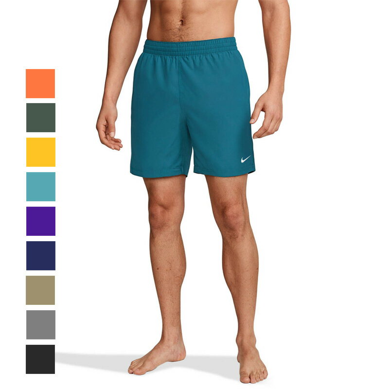 送料無料 ナイキ メンズ スイムパンツ USサイズ 水着 インナーショーツ付き NIKE SWIM ヒーロースタイル7 ボレーショーツ 無地 サーフパンツ 男性用 ビーチトランクス 海パン 水泳 海水浴 マリンスポーツ メンズ水着 ブランド nike アパレル/NESSF559【返品不可】（楽天・APWORLD）