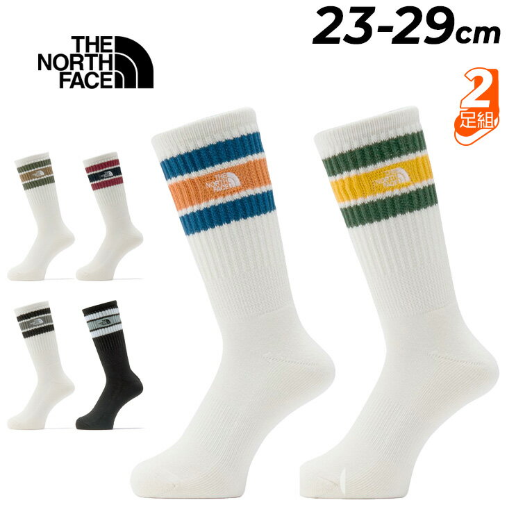 ザ・ノース・フェイス 靴下 2足組 クルー丈ソックス 23-29cm メンズ レディース TH...