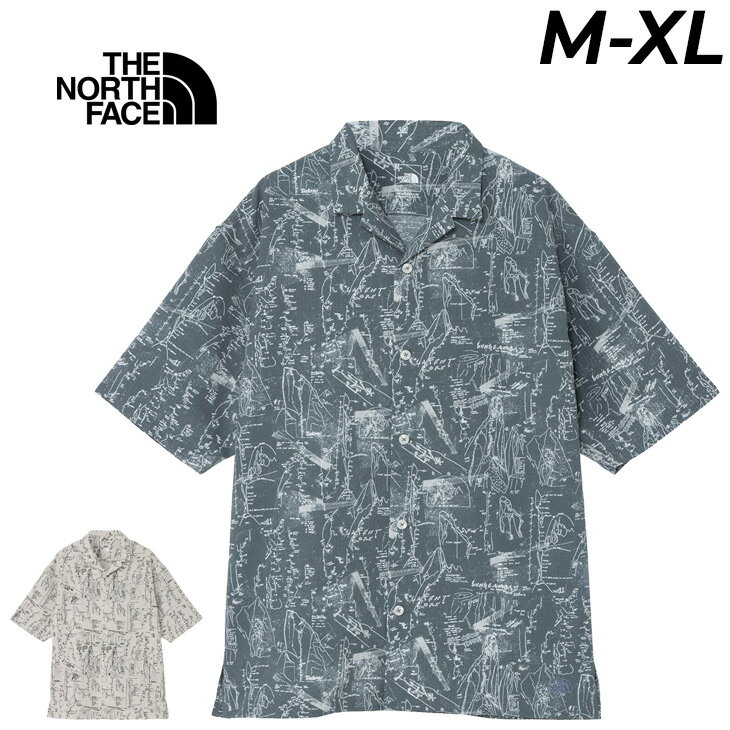 送料無料 ザ・ノース・フェイス 半袖 アロハシャツ メンズ ユニセックス THE NORTH FACE S/Sアロハリップシャツ 総柄 半そで トップス 通気性 UVカット カジュアルシャツ キャンプ フェス 旅行 タウン 街着 男女兼用 アウトドアウェア ウエア ブランド アパレル/NR22631