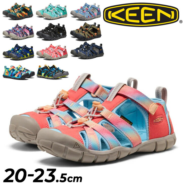送料無料 キーン ジュニアサンダル シューズ 20-23.5cm KEEN SEACAMP 2 CNX 水陸両用 シーキャンプツーシーエヌエックス 子供靴 サンダルシューズ キッズサンダル 子ども スポーツサンダル キャンプ 普段履き こども 男の子 女の子 アウトドア ブランド くつ/SEACAMP2CNX
