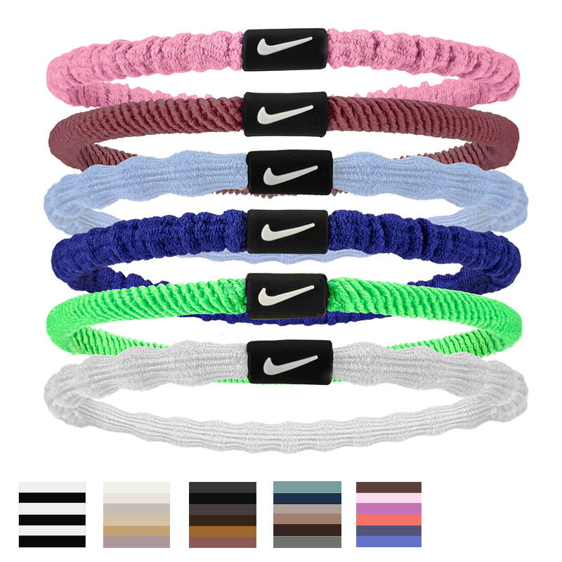 ナイキ ヘアゴム 6本入り NIKE フレックス ヘアタイ 6本パック｜スポーツ ブランド nike スポーツ アクセサリー ユニセックス ヘアアクセ ブラック ホワイト ブラウン 小物 ブランド雑貨/BN2085