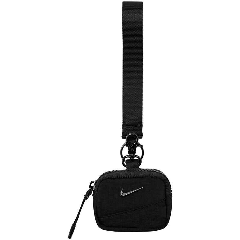 ナイキ NIKE オーラ イヤホンケース ストラップ付 ミニポーチ スポーツ カジュアル アクセサリー 小物 ポーチ ロゴ 小物入れ 貴重品 ユニセックス 黒 ブラック スポーツ ブランド アクセサリ/TR0003