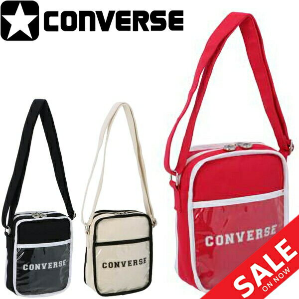 ミニショルダーバッグ 縦型 ポーチ コンバース converse メンズ レディース キッズ ジュニア 鞄 シンプル ロゴ 透明ポケット ポシェット カジュアル 男女兼用 かばん/C2004053