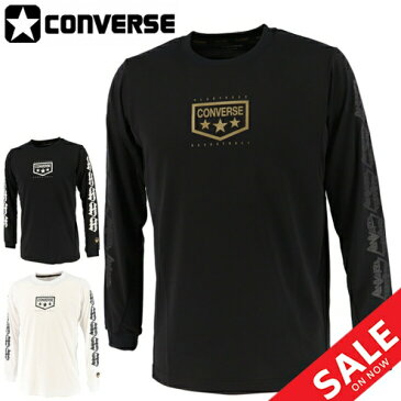 プラクティスシャツ 長袖 メンズ コンバース CONVERSE ゴールドシリーズ プリントロングスリーブTシャツ/スポーツウェア バスケットボール 男性 クルーネック トップス バスケシャツ /CBG202354L