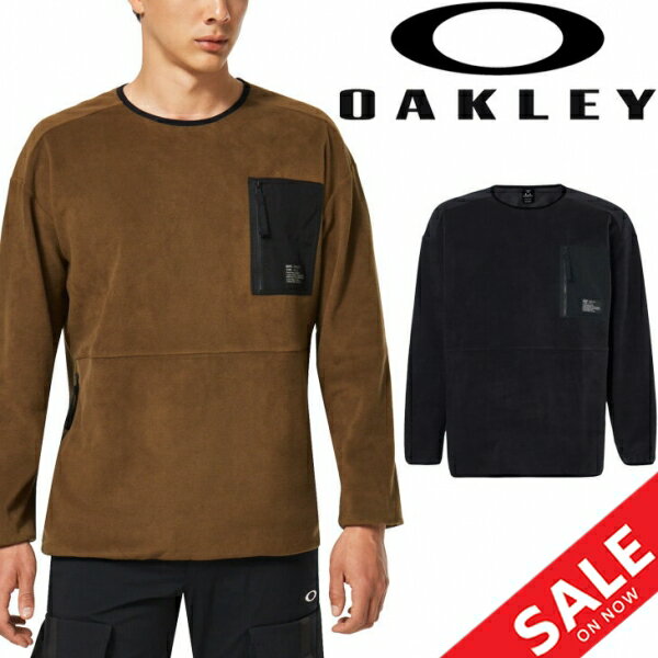 フリースシャツ メンズ オークリー OAKLEY ENHANCE FGL MICRO FLEECE CREW 1.0/スポーツウェア 保温 クルーネック 男性 カジュアル トップス/FOA402983