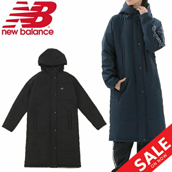 ベンチコート 中綿 ロング丈 レディース アウター/ニューバランス Newbalance NB Sport パデッド ロングコート/防寒着 スポーツウェア 女性 普段使い シンプル ウィンターコート/JWJP1215【ギフト不可】のサムネイル