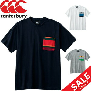 半袖 Tシャツ メンズ カンタベリー canterbury/ラグビー スポーツ カジュアル ウェア 胸ポケット ポケT クルーネック 男性 トップス/RA31215