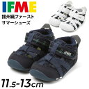 イフミー ベビー ファーストシューズ 靴 くつ クツ IFME チェック柄 播州織 3E相当 11.5cm 12cm 12.5cm 13cm 赤ちゃん 子ども 男の子 女の子 サマー 夏 サンダル 幼児 プレゼント ギフト 安心 安全/20-3301