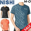GW中も発送■半袖 Tシャツ メンズ レディース ニシ NISHI プリントT スリム 陸上競技 ランニング ジム ジョギング マラソン トレーニング スポーツ...