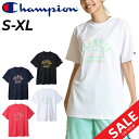 チャンピオン チャンピオン 半袖 Tシャツ レディース Champion E-MOTION バスケットボール スポーツウェア 吸汗速乾 抗菌防臭 女性 トップス バスケ プリントT 練習着 部活/CW-XB322