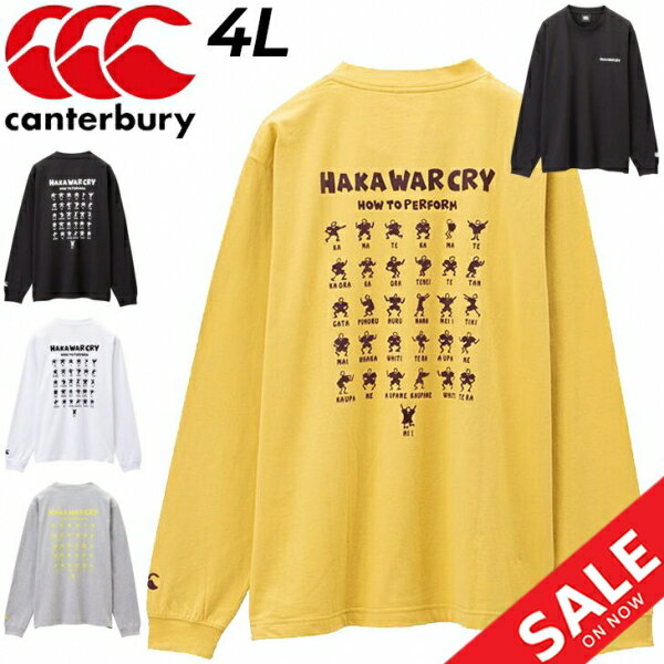 ◆ 商品詳細情報 ◆ ブランド カンタベリー canterbury 商品番号 RA43034B カラー (10)ホワイト (15)ミディアムグレー (19)ブラック (54)イエロー サイズ Lサイズ XLサイズ 3Lサイズ 4Lサイズ 素材 コットン100％ ◆画像のカラーについて◆ 商品画像のカラーにつきましては、PC、モバイルなど閲覧環境等により実物のカラーと多少異なることもございます。 予めご理解のうえご注文を賜りますようお願いいたします。 ギフト対応 ※メーカー希望小売価格はメーカーサイトに基づいて掲載しています (記載価格が税抜き価格になっている場合もございます)【カンタベリー canterbury / メンズ / 半袖シャツ】 ◆サイズ違いはこちら!→ [M〜3Lサイズ] ONETEAM!! ◆　商　品　説　明 ◆ □□□当店で販売しております商品はすべて【正規取扱品】です□□□ カンタベリー(canterbury)から、メンズの長袖Tシャ（））です。 オーガニックコットンを使用した程よい肉厚感のTシャツです。 ニュージーランドの先住民族、マオリの民族舞踊である"HAKA WARCRY" （ハカ・ウォークライ）カマテの歌詞が入ったバックプリントタイプのTシャツです。