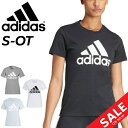 アディダス 半袖 Tシャツ レディース adidas W ESS ビッグロゴ TEE クルーネック コットンT プリントT トレーニング スポーツウェア フィットネス 女性用 スポーティ カジュアル トップス 服 レディースウェア ブランド アパレル/46361