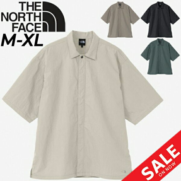 送料無料 ザ・ノース・フェイス 半袖 カジュアルシャツ メンズ ユニセックス THE NORTH FACE ジオロジーシャツ ナイロン 無地 はっ水 UVカット(UPF50＋) トップス デイリー ビジネス ビジカジ 旅行 キャンプ フェス アウトドアウェア 服 ブランド アパレル/NR22461