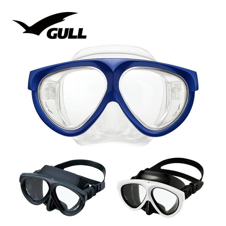 ダイビングマスク GULL/ガル マンティスブラックシリコン GM-1031 男女兼用 マスク 水中メガネ