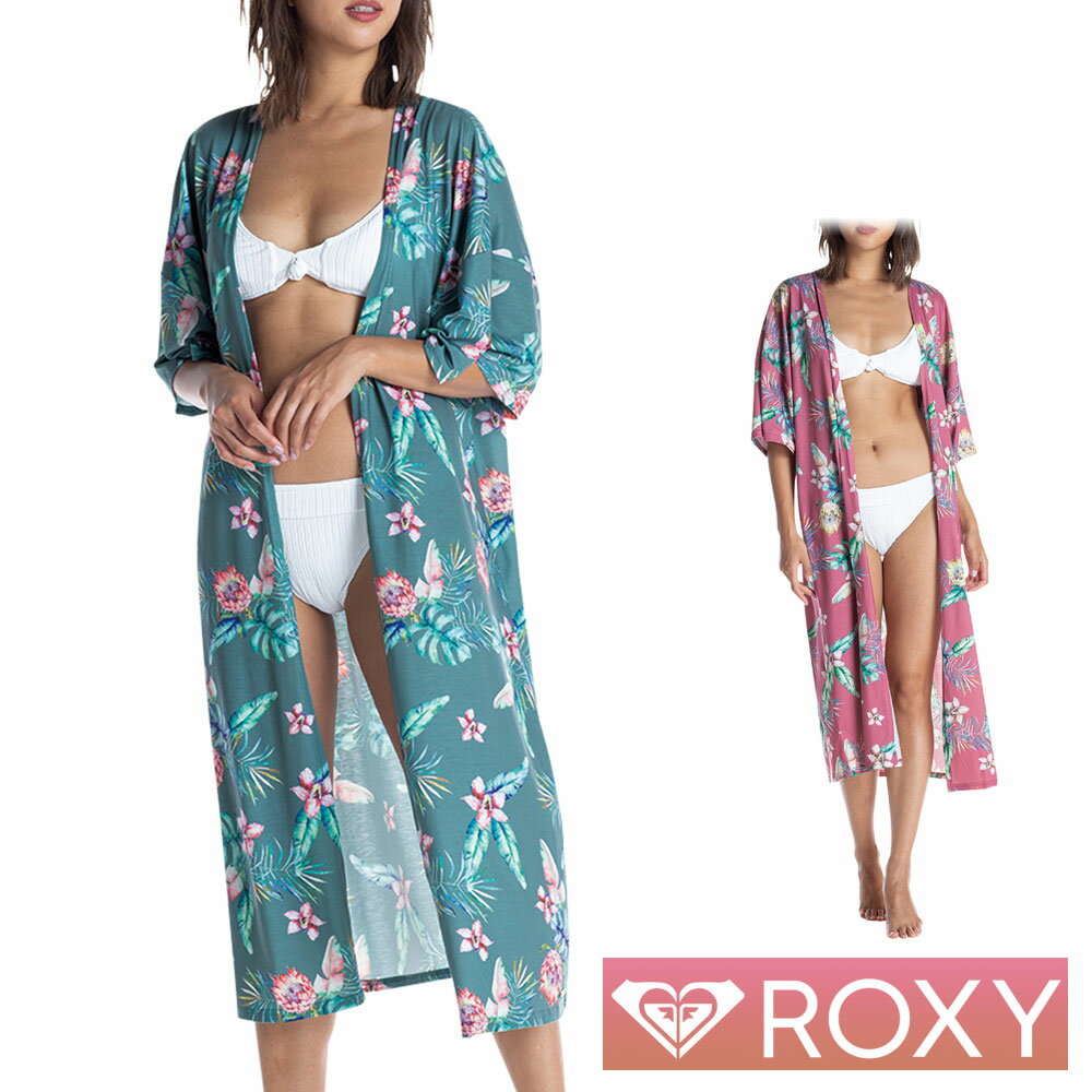 ROXY ロキシー 水着 レディース カーディガン ロング ガウン ラッシュガード TROPICAL FLOWER GOWN RLY202019