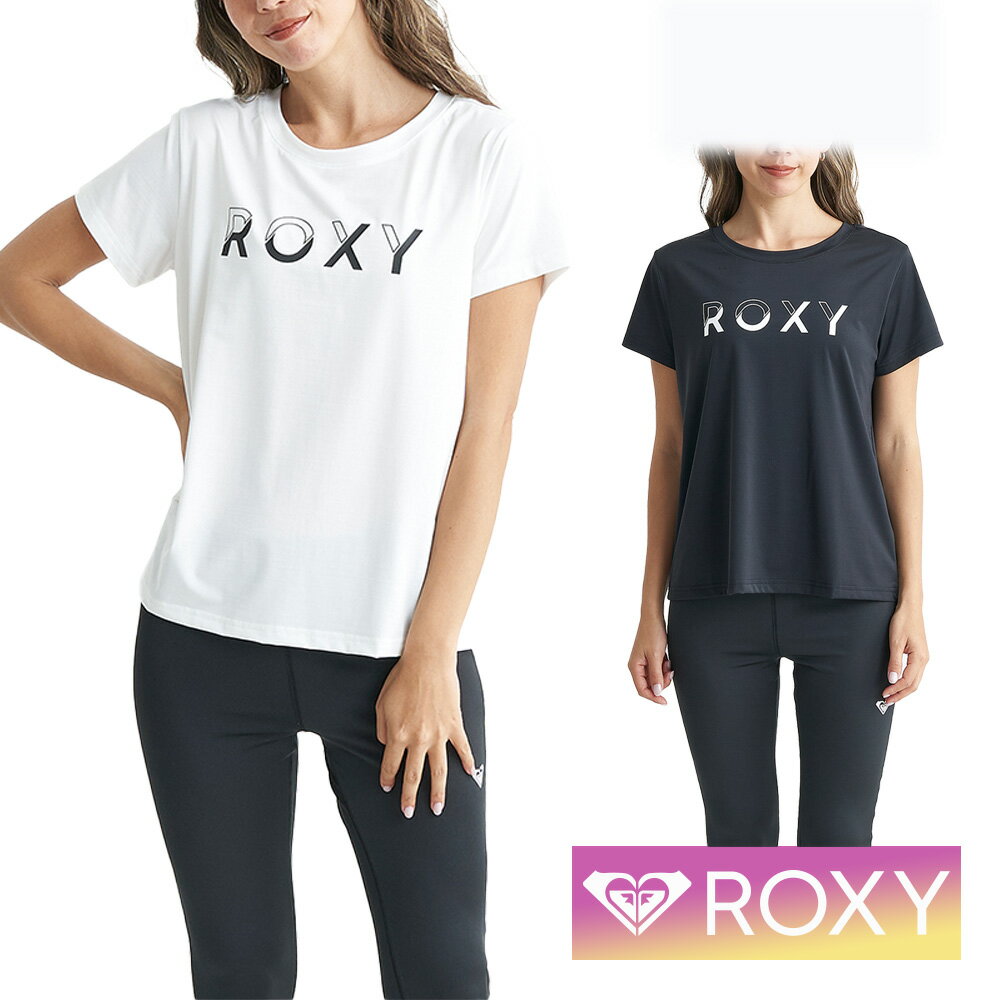 ROXY ロキシー Tシャツ Tシャツ レディース 半袖 おしゃれ かわいい シンプル 無地 フィットネス ジム ヨガ ピラティ…