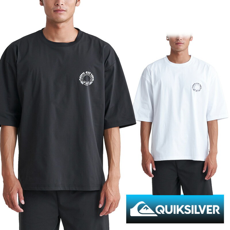 QUIKSILVER クイックシルバー ラッシュガード サーフィン メンズ 吸水 速乾 ストレッチ 半袖 Tシャツ QLY242008 GW DEEP VISION SS