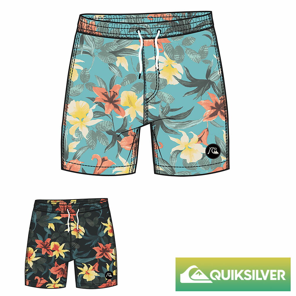 Quiksilver クイックシルバー サーフパンツ 水着 キッズ 水陸両用 海パン ボードショーツ 海水パンツ 17インチ サーフィン