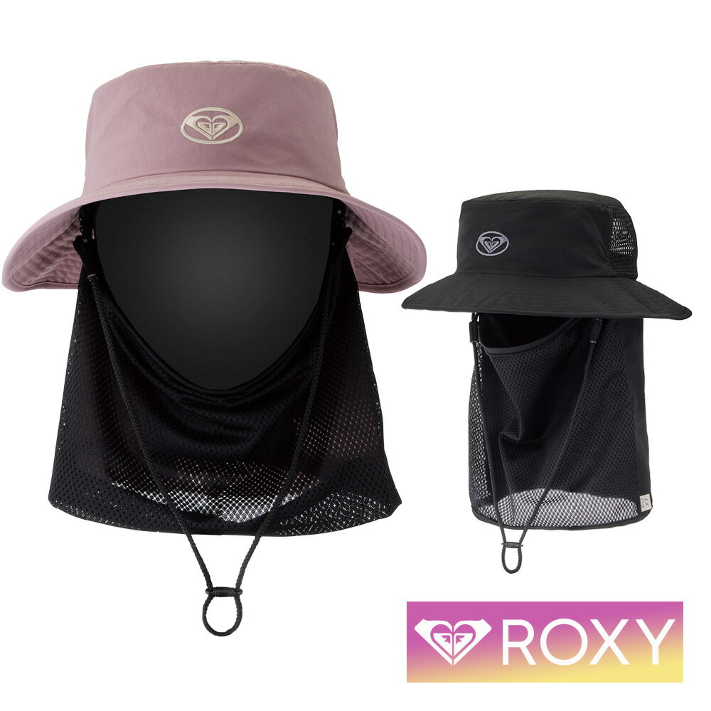 ROXY ロキシー ハット サーフハット サファリハット ビーチハット レディース 日除け 耐水 はっ水 ?あご紐 軽量 コンパクト 通気性 UPF50+ 54 ? 57 cm ネックガード サーフキャップ キャップ R…