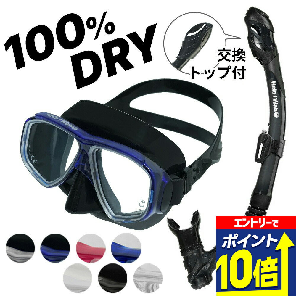 【エントリーで10倍！】 シュノーケリング セット 2点セット マスク ドライ スノーケル 大人 子供 メン..